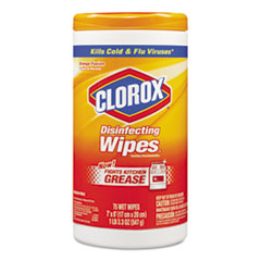 C-CLOROX DISINFECTING WIPES KITCHEN ORANGE 6/75CT