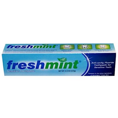 4.3 oz Freshmint Sensitive Toothpaste (individual box) (NBE Sensodyne Fresh Mint) (24/cs)