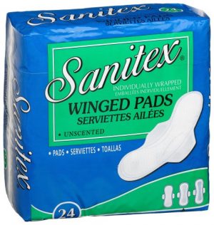 Sanitex, Winged, Regular/Unscented/Medium