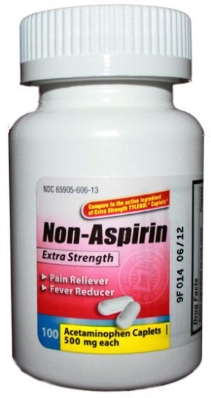Acetaminophen Caplets, 500mg, 100/bt(NBE Tylenol Extra Strength)