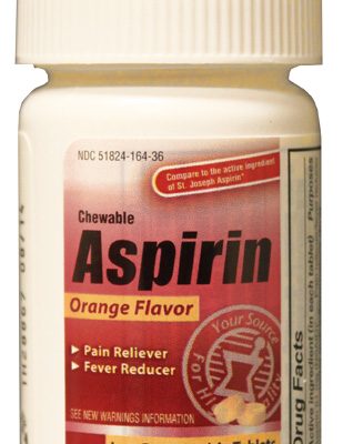 Chewable Aspirin, Orange Tabs, 36/bt(NBE Bayer, J & J)