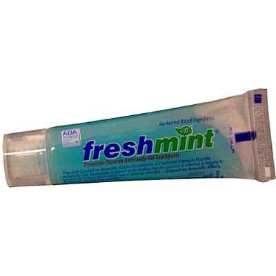 1 oz ADA Approved Freshmint Premium Clear Gel Toothpaste (144/cs)
