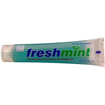 3 oz ADA Approved Freshmint Premium Clear Gel Toothpaste (72cs)