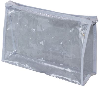 Clear Vinyl Zippered Travel Pouch