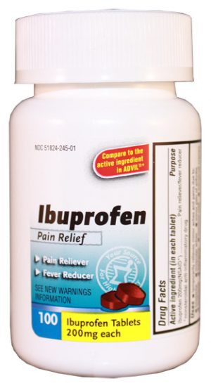 Ibuprofen Tablets, 200mg, 100/bt