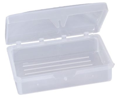 Hinged Soap Dish Fits Up To 3 oz Bar (Clear)