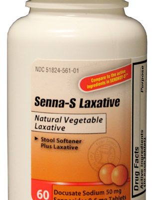 Senna Laxative Plus Stool Softener, 60/bt(NBE Senokot-S)