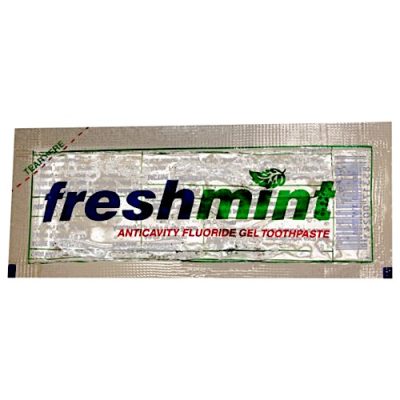 BULK Single use Clear Gel Freshmint Toothpaste-Packet (1000/cs)