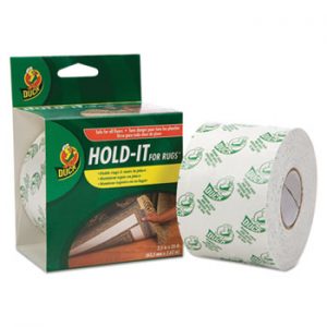 DUCK BRAND HOLD-IT RUG TAPE 2.5INX25FT WHI/BRO
