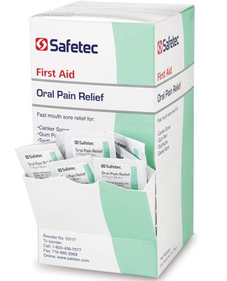 Safetec Oral Pain Relief, .25 oz Packets