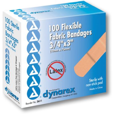 Dynarex Flexible Fabric Bandages, Latex Free