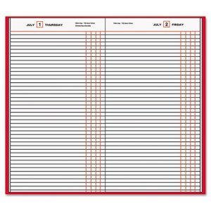 Standard Diary Recycled Daily Journal, Red, 7 11/16″ x 12 1/8″