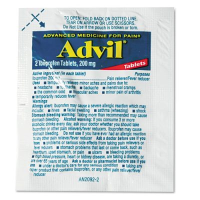 Single-Dose Ibuprofen Tablets Refill Packs, Two-Packs, 30 Packets/Box