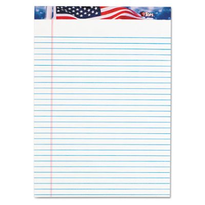 American Pride Writing Pad, Lgl Rule, 8-1/2 x 11-3/4, White, 50-Sheet 12/Pack