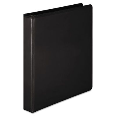 Basic D-Ring Vinyl View Binder, 1″ Capacity, Black