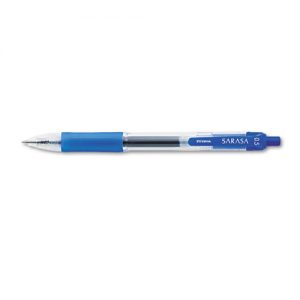 Sarasa Retractable Gel Pen, Blue Ink, Fine, Dozen