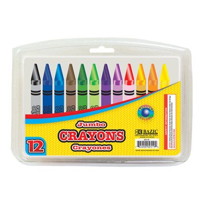 12 Color Premium Jumbo Crayons (12/pack)
