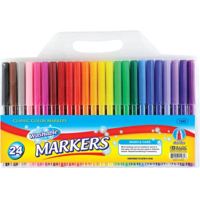 24 Color Fine Line Washable Watercolor Markers (24/Pack)