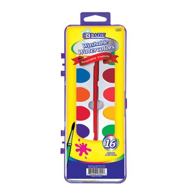 16 Ct. Semi Moist Watercolor w/ Brush  (16/pack)