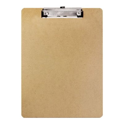 Standard Size Hardboard Clipboard w/ Low Profile Clip (12/pack)
