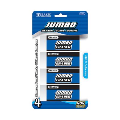 Jumbo Vinyl Eraser (4/Pack)