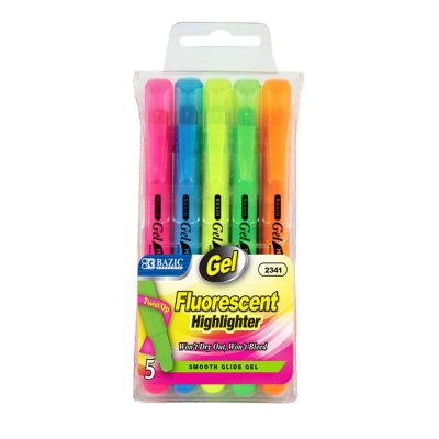 Fluorescent Gel Highlighter 5Color/Pack