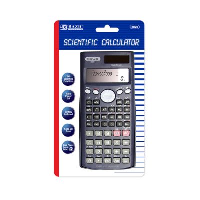 240 Function Scientific Calculator w/ Slide-On Case (12/pack)