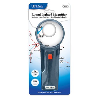 2.5″ Round 3x Lighted Magnifier (24/pack)