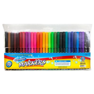 30 Color Fine Line Washable Watercolor Markers (30/Pack)
