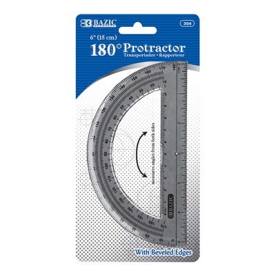Semicircular 6″ Protractor (24/pack)