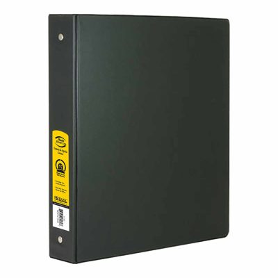 1.5″ Black 3-Ring Binder w/ 2-Pockets (12/Cs)