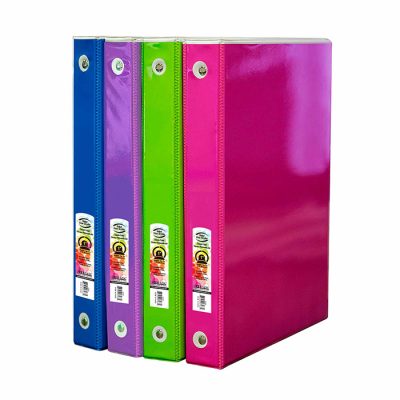 1″ White 3-Ring Tinted View Binder w/ 2-Pockets (24/Cs)
