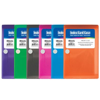 3″ X 5″ Index Card Case w/ 5-Tab Divider (24/pack)
