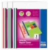 Clear Front Report Covers w/ Sliding Bar (3/Pack)