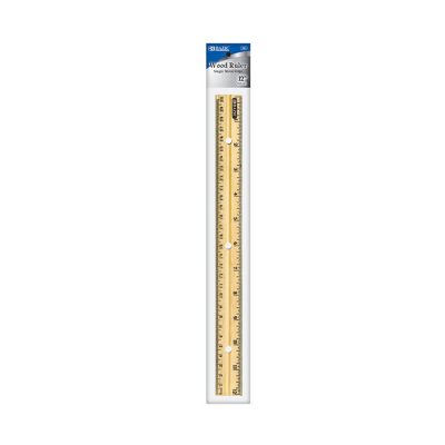 12″ (30cm) Wooden Ruler (24/pack)