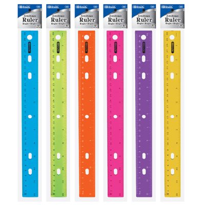 12″ (30cm) Jeweltones Color Ruler (24/pack)