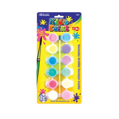 12 Color 5ml Kid’s Paint w/ Brush (12/pack)