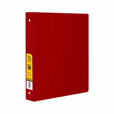 1.5″ Red 3-Ring Binder w/ 2-Pockets (12/Cs)
