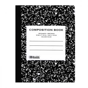 Black Marble Composition Book C/R 100 Ct. (48/pack)