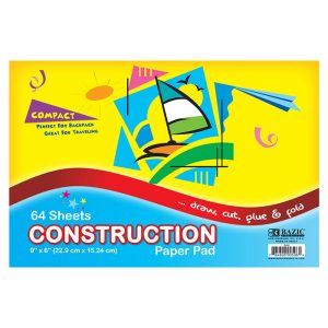 6″ X 9″ Mini Construction Paper Pad 64 Ct. (64/Pack)