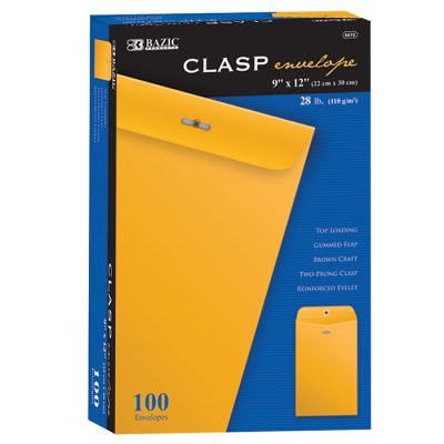 9″ X 12″ Clasp Envelope (100/pack)