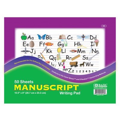 10.5″ X 8″ Manuscript Writing Pad 50 Ct. (50/Pack)