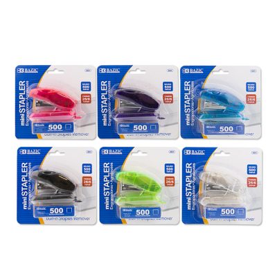 Mini Standard (26/6) Stapler w/ 500 Ct. Staples (24/pack)