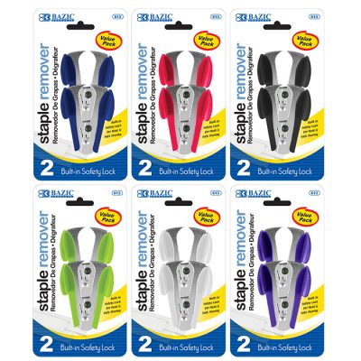 Claw Style Staples Remover w/ Safety Lock (2/Pack)