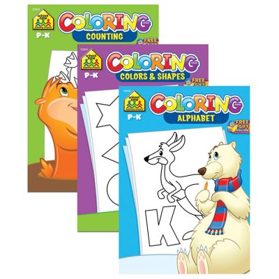 SCHOOL ZONE Coloring & Activity Books (48/pack)