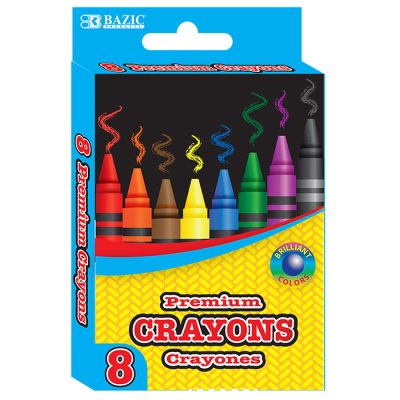 8 Color Premium Crayons (8/Pack)