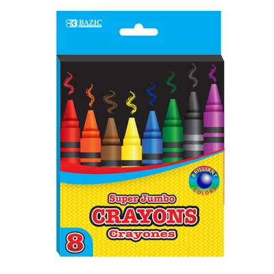 8 Color Premium Super Jumbo Crayons (8/Pack)