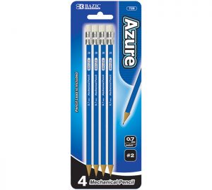 Azure 0.7 mm Mechanical Pencil (4/Pack)