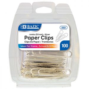 Jumbo Silver Paper Clip (100/Pack)
