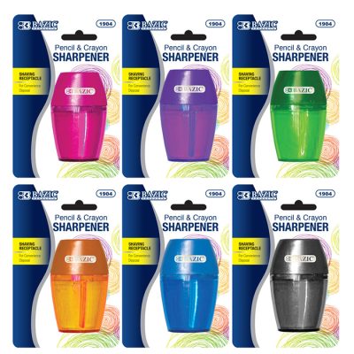 Single Hole Sharpener w/ Receptacle (24/pack)